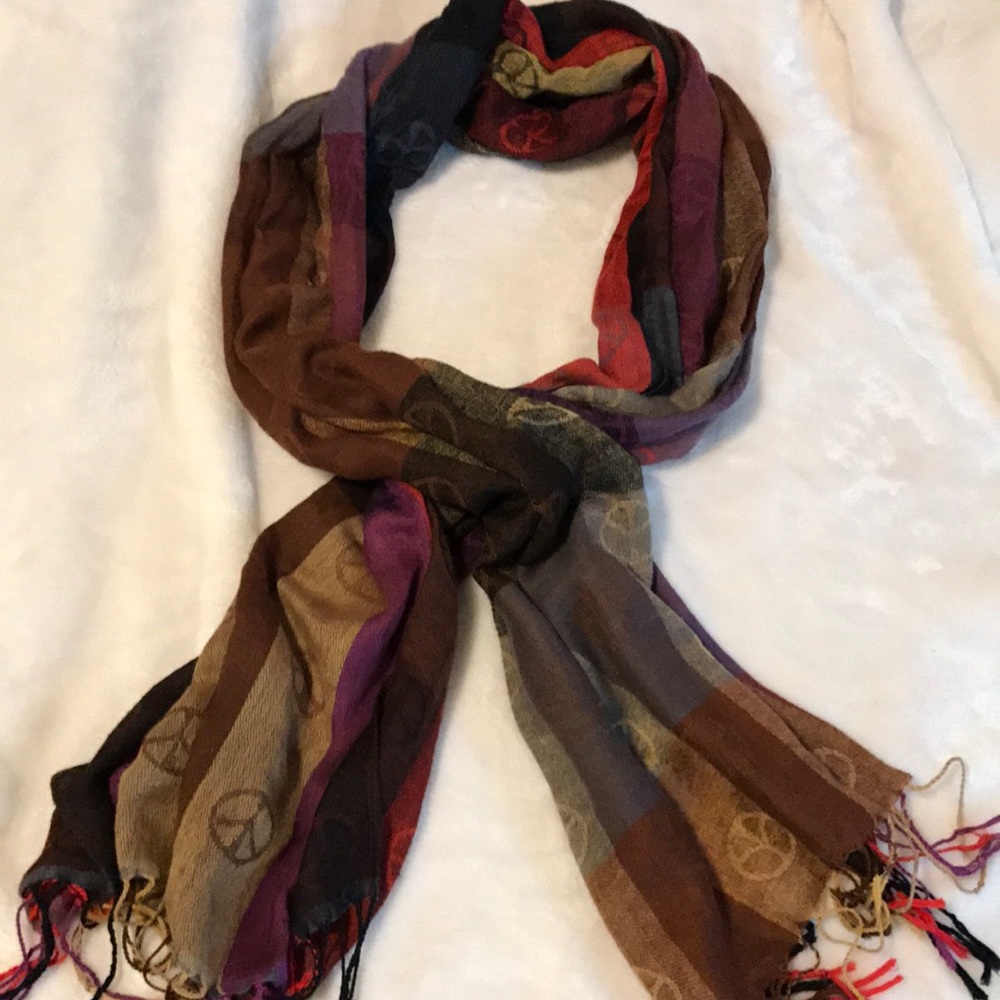 Peace sign scarf